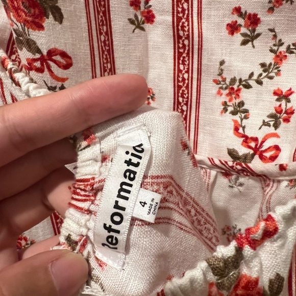 Reformation Enna Linen Dress Size 4 - Picture 7 of 7